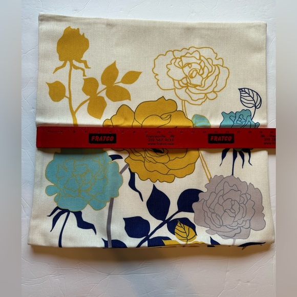 Floral Spring Summer Pillow Covers Approx 20”x20” Set Of 2 Zipper Closure New - Picture 8 of 9